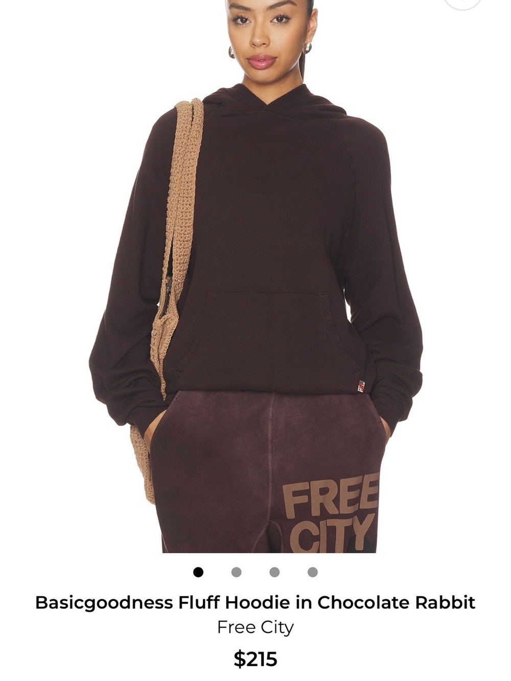 Freecity Fluff Hoodie in Chocolate